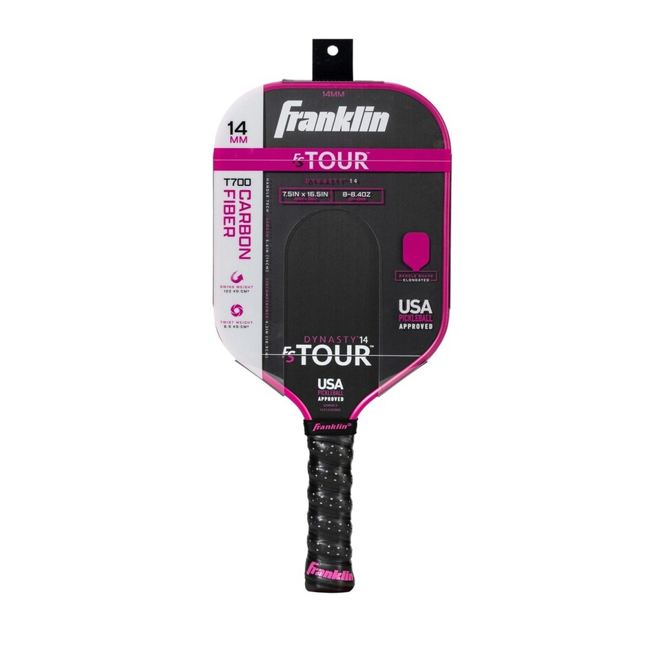 image 1 of Franklin FS Tour Dynasty Pickleball Paddle - Pink - 16mm