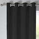 image 2 of Fusion Sorbonne Eyelet Curtains Black