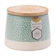 image 2 of English Tableware Company Artisan Flower Blue Canister with Bamboo Lid