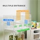 image 6 of PawHut Bird Cage with Divider, 4 Wooden Perches, Slide Out Tray, White