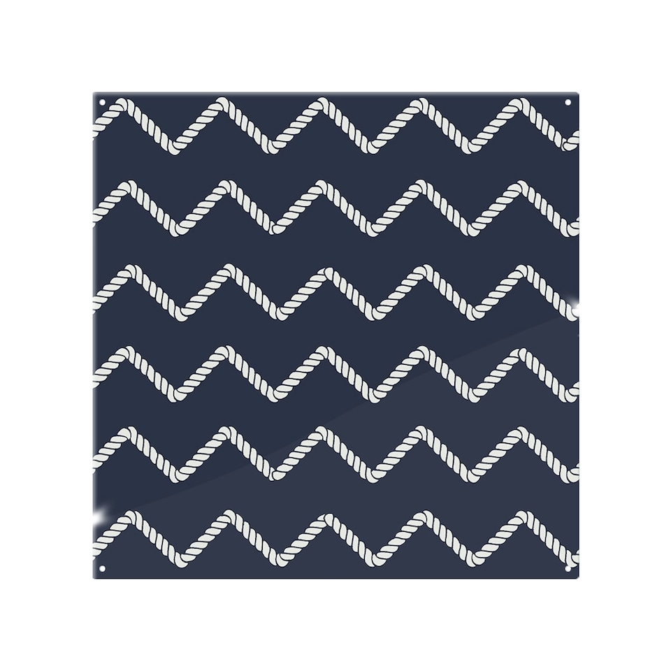 image 1 of Zig Zagged Rope Splash Back | White