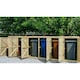 image 3 of Chatburn Sextet Wheelie Bin Store - Timber - L80.4 x W423.2 x H120 cm - Fits 6 x 180L or 6 x 240L Wheelie Bins Brown