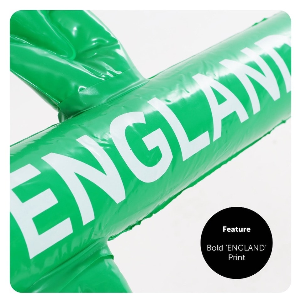 image 1 of Pack of 3 England 5ft x 3ft Flag, Red Inflatable English Rose Flower & Hat Red | One Size