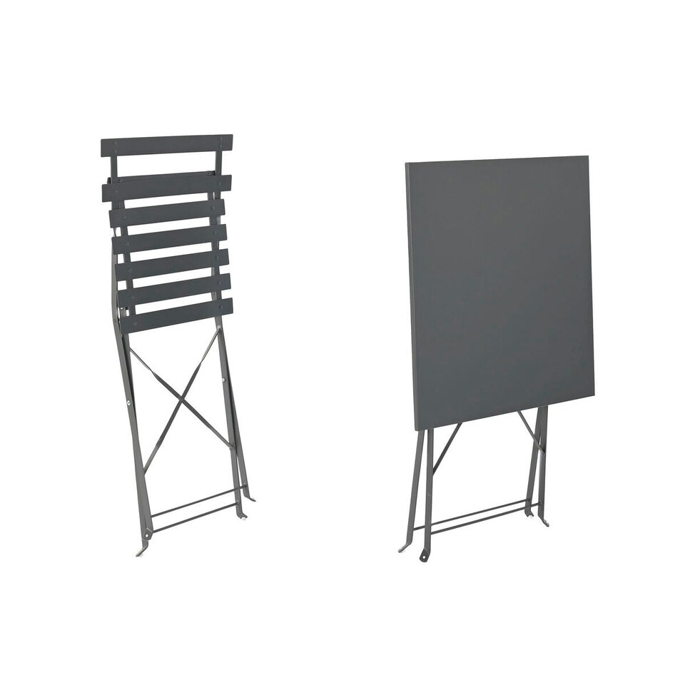 image 1 of Table set with 2 chairs Home ESPRIT Grey 60 x 60 x 71 cm N/A