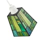 image 3 of Art Denergy savingTiffany Glass Pendant Shade with Emerald and Green Panels