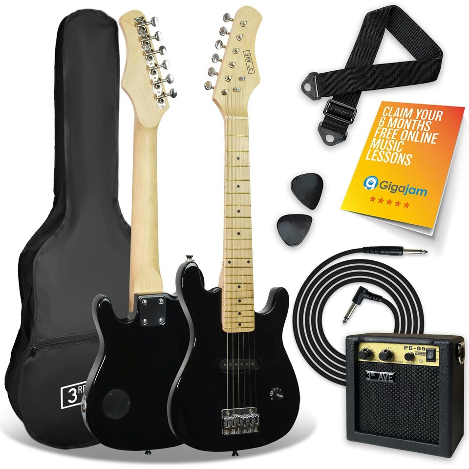image 1 of 3rd Avenue Junior Electric Guitar Pack with Mini Amp Blue