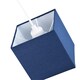 image 2 of Contemporary and Stylish Midnight Blue Linen Fabric Square 16cm Lamp Shade | Blue