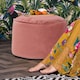 image 3 of Natalia Velvet Adults Bean Bag Armchair and Pouffe, Ready Filled Large Beanbag and Footstool Dusk Pink | Pink | Dusk Pink | XL | 2