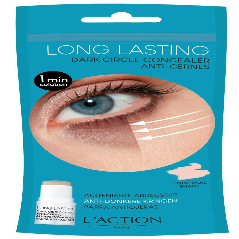 image 1 of L'Action Paris Long Lasting Dark Circle Concealer, Creamy Make Up Concealer Stick, Long-Lasting Formula Hides Dark Circles and Discolourations, 4g