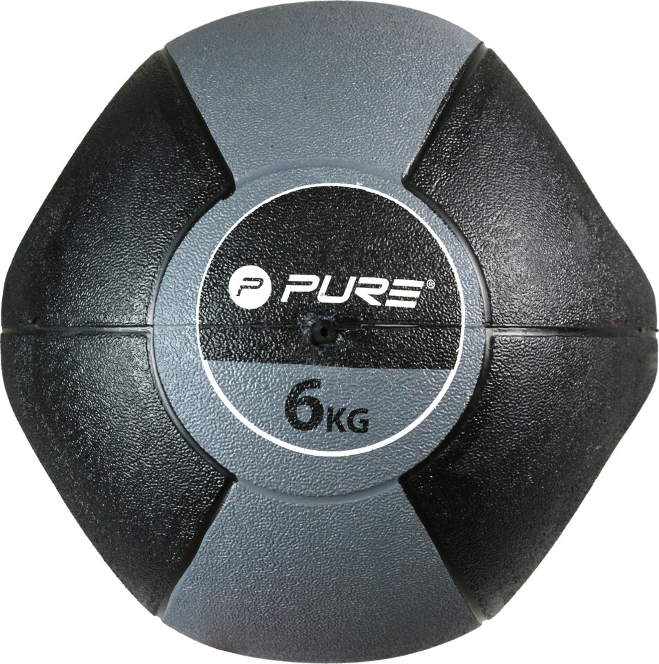 image 1 of Medicine Ball with Handles - 6kg (Grey)