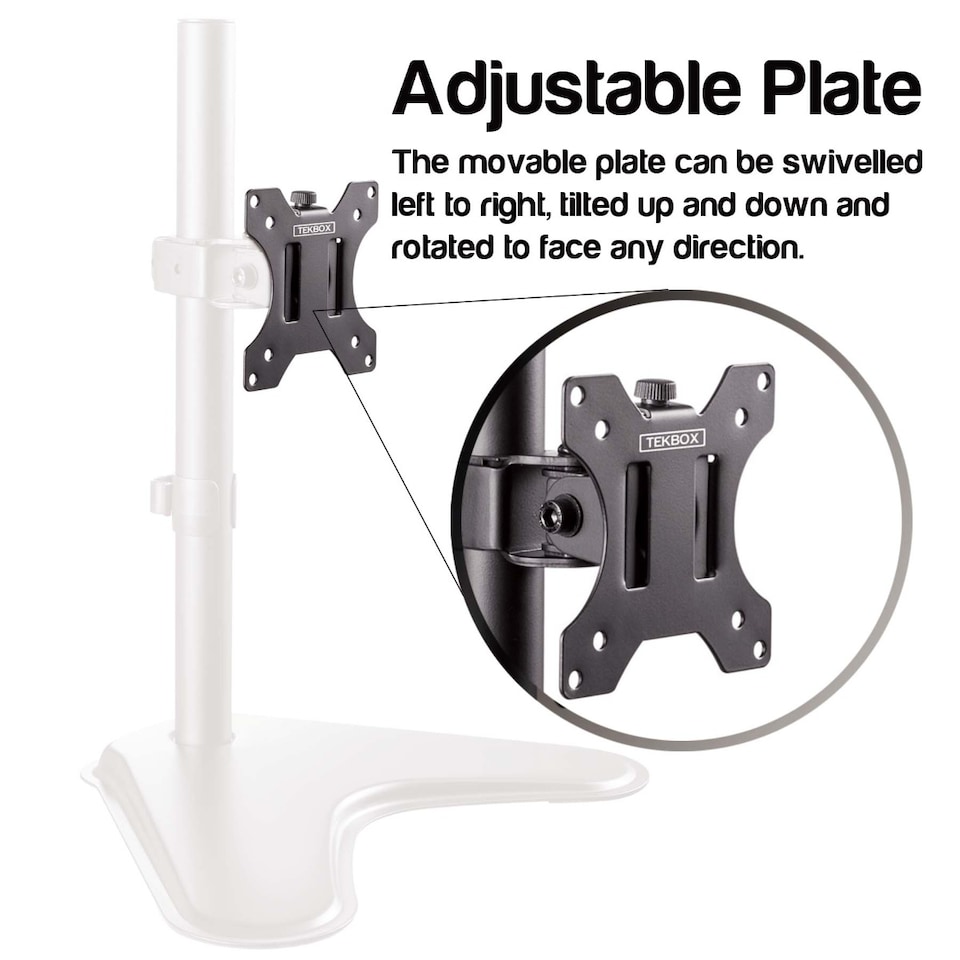 image 1 of TekBox Single Screen Monitor Mount
