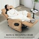 image 4 of HOMCOM Recliner Chair Reclining Chair with Adjustable Leg Rest Light Brown Brown