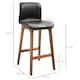 image 7 of HOMCOM Modern Wood Bar Chairs Kitchen Cafe Stools Dining Barstool Brown