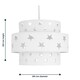 image 4 of White Star Two Tier Light Shade White