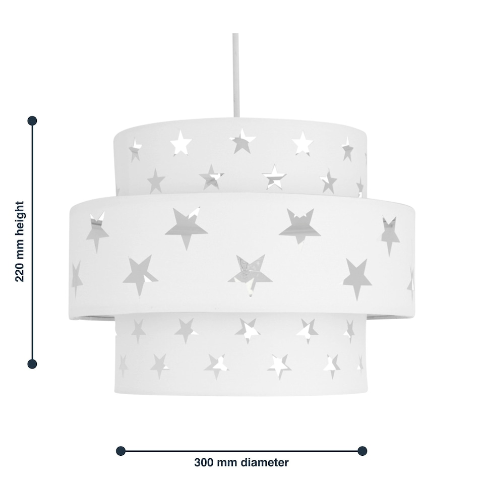 image 1 of White Star Two Tier Light Shade White