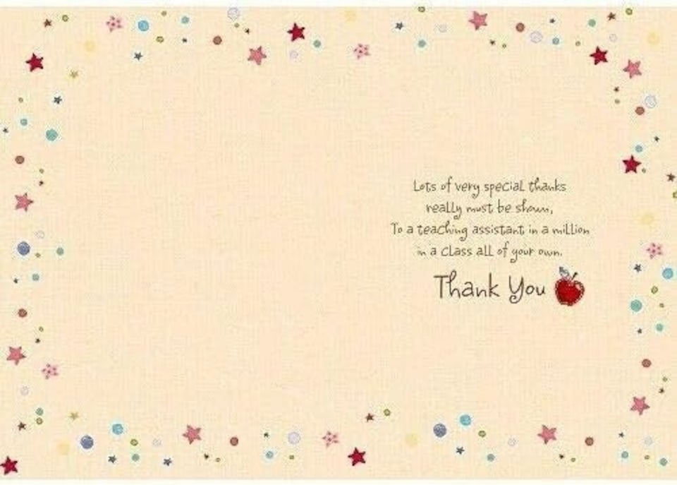 image 1 of Thank You Teacher Assistant Card