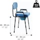 image 2 of Padded Steel Commode Toilet Chair And Pan Height Adjustable Seat disability Aid