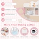 image 8 of COSTWAY Wooden Kids Kitchen Playset Pretend Play Kitchen With  Coffee Maker-Pink