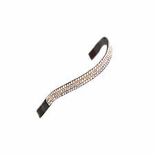Shires Aviemore Wide Diamante Browband Brown | Full