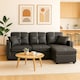 image 2 of Milano 3 Seater L Shape Pullout Sofa Bed with Deep Storage Compartment & Reversible Chaise | Black | 1