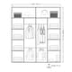 image 5 of Sliding Wardrobes 4u Modern Sliding Door Wardrobe with Full Mirror | 120cm, 150cm, 180cm and 203cm | White, Black, Grey & Oak | White | 203cm
