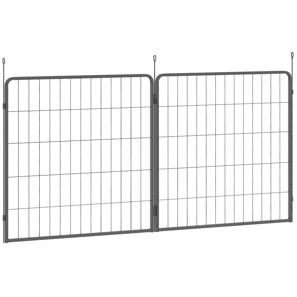 image 1 of PawHut 2 Piece Dog Pen Expansion Pack for 80cm High Pet Playpen for S M Dogs