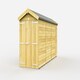 image 1 of 4 x 13 Feet Apex Shed - Double Door Without Windows - Wood - L387 x W118 x H217 cm | Brown