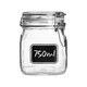 image 1 of Bormioli Rocco Lavagna Glass Storage Jar with Label - 750ml