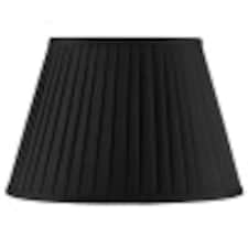 40cm Black Poly Cotton Pleat Lamp Shade For Table Lamps and Floor Lamps