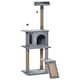 image 1 of PawHut Cat Tree 142cm Activity Center with Jute Scratching Post Condo, Grey