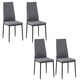 image 1 of HOMCOM Dining Chairs Upholstered Fabric Accent Chairs with Metal Legs, Set of 4
