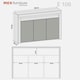 image 9 of Sideboard 155cm Black Matt Doors Oak Matt Body Free LED Display Shelf Multi | Oak & Black