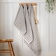 image 1 of Catherine Lansfield Rice Weave Stripe Bath Towel | Grey | Bath towel