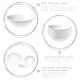 image 2 of Bormioli Rocco Prometo Glass Serving Bowl - 15cm - White White