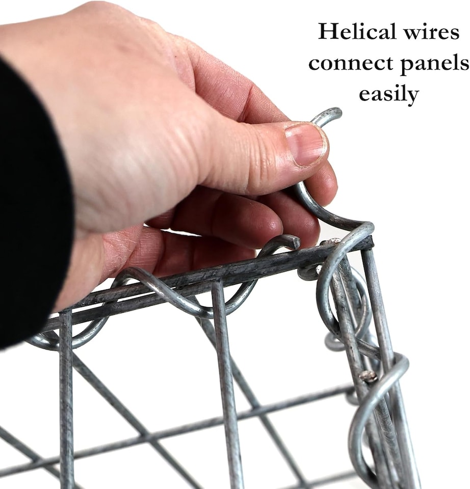 image 1 of Actiasgear Heavy Duty Galfan Coated Gabion Baskets – Retaining Wall & Garden Wire Stone Cages – Easy Assembly with Helical – Multiple Options Available (100cm x 50cm x 30cm)
