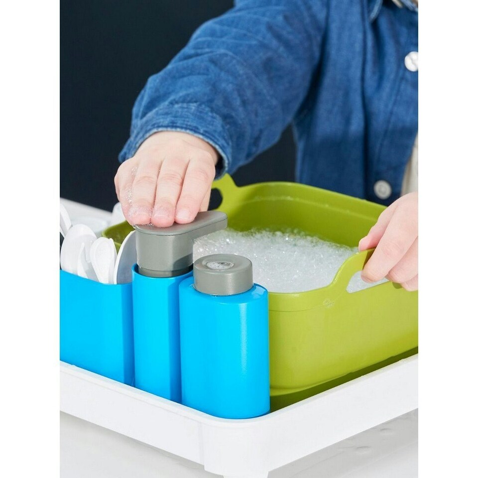 image 1 of Joseph Joseph Expandable Toy Washing Up Set - White/Green/Blue - One Size