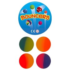 Bag of 100 Bouncing Balls Jet 3.5cm Frosted Split 4 Assorted
