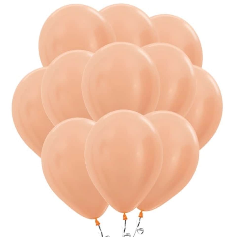 Metallic Rose Gold Biodegradable Latex Balloons 23cm / 9 in - Pack of 50