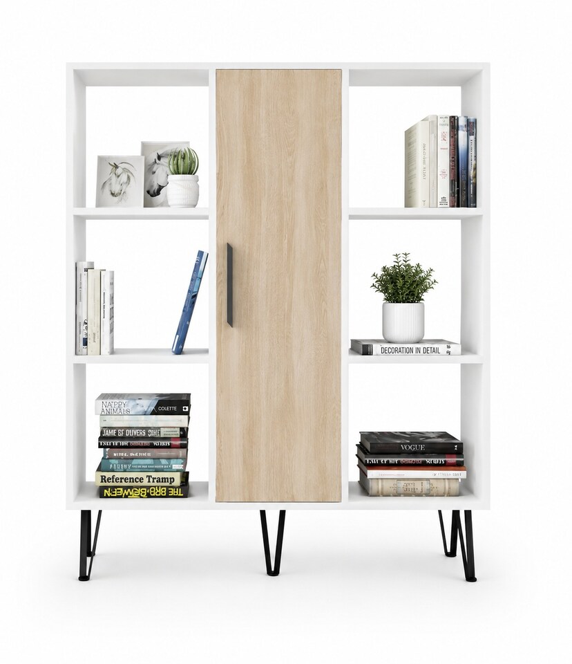 image 1 of Decorotika Peoria 6 Shelves and a Cabinet Bookcase