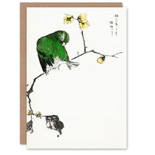Numata Kashu Art Card Fairy Pitta and Japanese Allspice