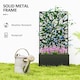 image 5 of Outsunny Metal Raised Garden Bed with Trellis, Outdoor Elevated Planter Box 