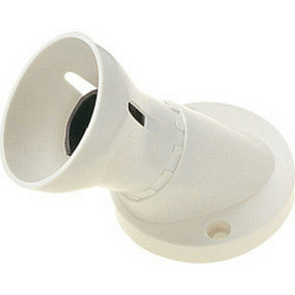 Dencon BC Angle HO Skirt 3 Terminal T1 Batten Lampholder - White - One Size