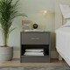 image 7 of 1-Drawer Wooden Bedside Cabinet Brown | Colour: Antique Oak