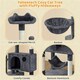 image 4 of Yaheetech 185 cm Tall Large Plush Cat Tower Dark Grey