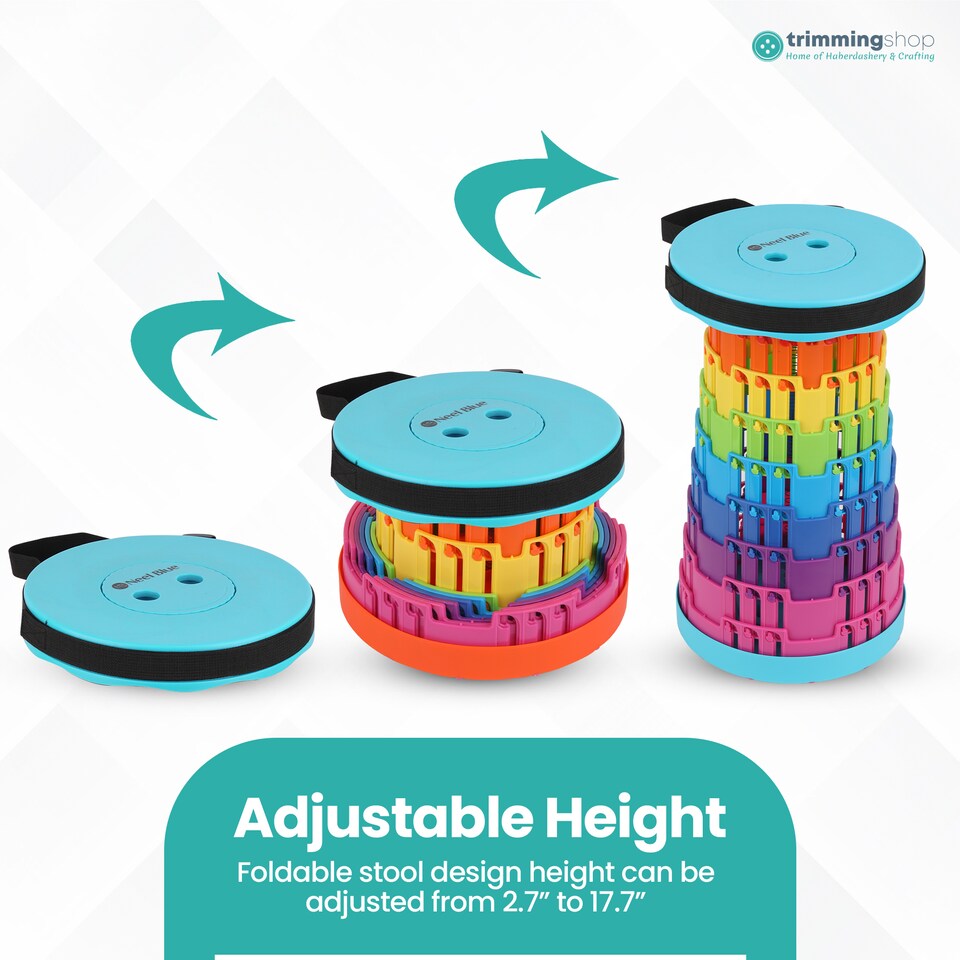 image 1 of Trimming Shop Portable Folding Stool, Telescopic Collapsible Stool