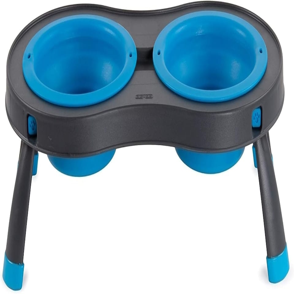 Dexas Double Elevated Feeder Small Pro Blue Blue
