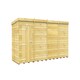 image 1 of 16 x 5 Feet Pent Shed - Single Door Without Windows - Wood - L147 x W474 x H201 cm Brown