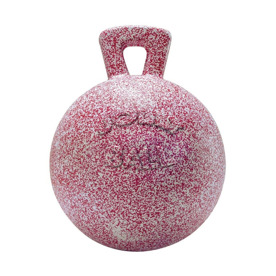 Horsemens Pride Jolly Ball Horse Toy - Peppermint Scented Red/White Speckle - 10in