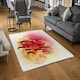 image 2 of Boho Chic lettering on beautiful watercolor background (Rug) Red | Large: 140x200cm