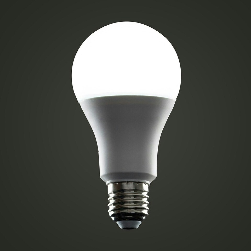 image 1 of ValueLights 8 Pack E27 White Plastic GLS LED 15W Cool White 6500K 1520lm Light Bulb